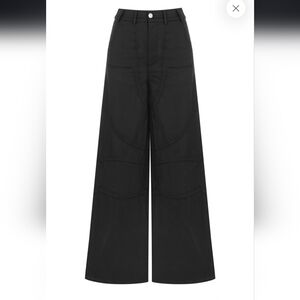 Women's Black Wide-Leg Trousers
